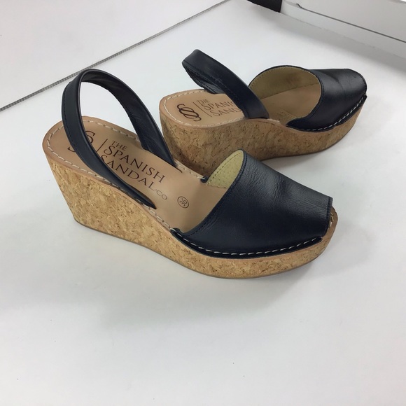 The Spanish Sandal cork leather wedges- AVARCAS - Picture 14 of 14